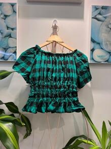 Women Blouses - màu xanh lá - Xem 2