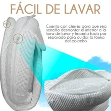 Cojín anti reflujo antirreflujo antireflujo anti-reflujo  Camita Cuna Para Bebé Colecho Portatil Plegable para Viaje Acojinado - Blanco - Ver 8