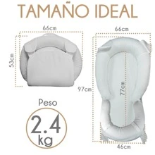 Cojín anti reflujo antirreflujo antireflujo anti-reflujo  Camita Cuna Para Bebé Colecho Portatil Plegable para Viaje Acojinado - Blanco - Ver 5
