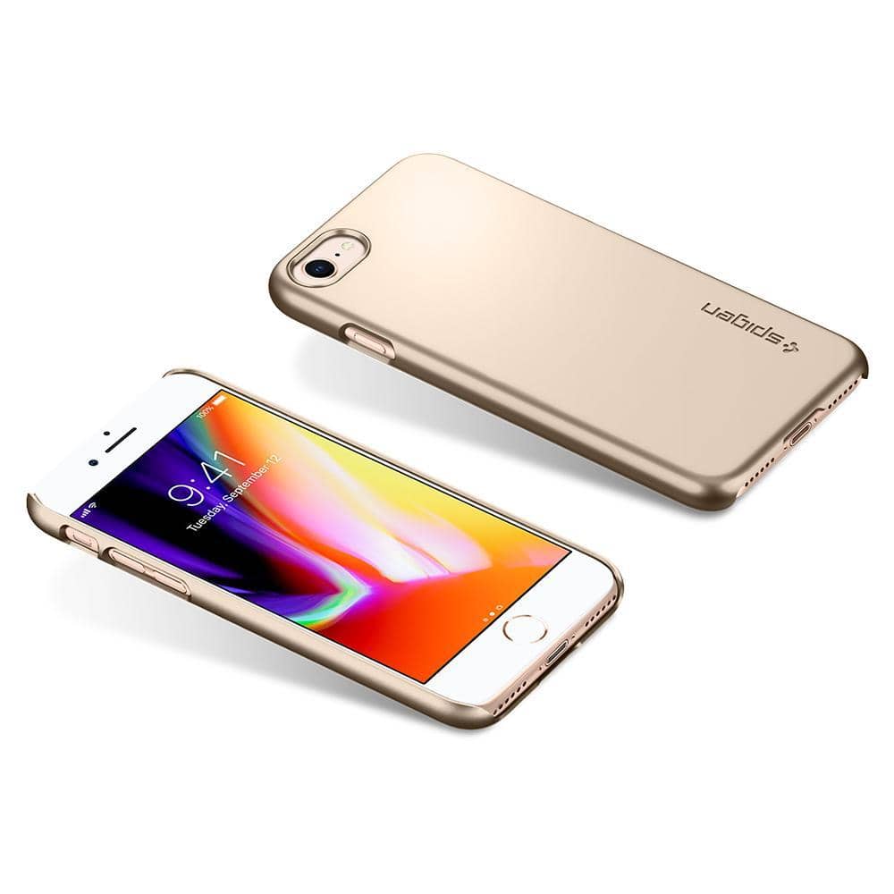 Funda Spigen De Lujo Thin Fit Para iPhone 7 / 8 - Champán - Ver 1