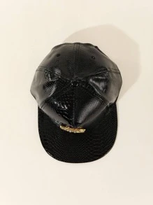 1pc Men Dollar Decor Punk Hip-Hop Cap For Party - Black - View 4