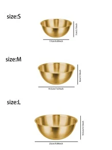Stainless Steel Bowl - Gold - View 6