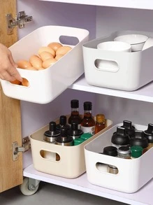 1 Giỏ Nhựa Đựng Đồ, Tối Giản Đồng Màu Để Bàn Giỏ Đựng Đồ Cho Gia Đình - Nhiều màu - Xem 1