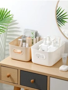 1 Giỏ Nhựa Đựng Đồ, Tối Giản Đồng Màu Để Bàn Giỏ Đựng Đồ Cho Gia Đình - Nhiều màu - Xem 2