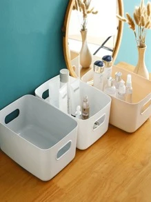 1 Giỏ Nhựa Đựng Đồ, Tối Giản Đồng Màu Để Bàn Giỏ Đựng Đồ Cho Gia Đình - Nhiều màu - Xem 4