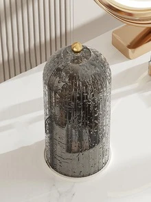 1 Hộp Đựng Mỹ Phẩm Bằng Nhựa, Hộp Đựng Mỹ Phẩm Có Thể Xoay Tối Giản Cho Gia Đình - Đen và trắng - Xem 6