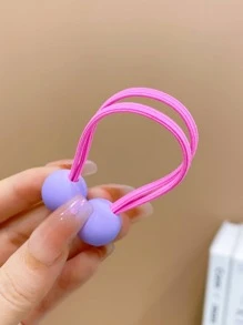 10pcs Girls Rabbit Decor Hair Tie For Hair Decoration - Multicolor - View 6