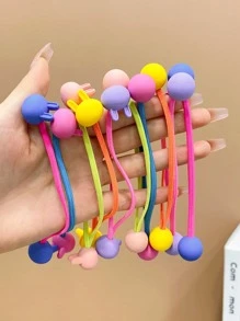 10pcs Girls Rabbit Decor Hair Tie For Hair Decoration - Multicolor - View 4