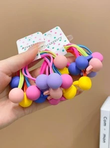 10pcs Girls Rabbit Decor Hair Tie For Hair Decoration - Multicolor - View 7