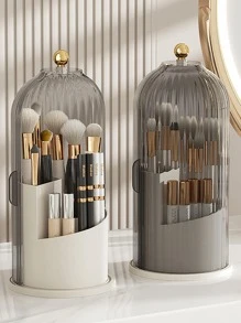 1 Hộp Đựng Mỹ Phẩm Bằng Nhựa, Hộp Đựng Mỹ Phẩm Có Thể Xoay Tối Giản Cho Gia Đình - Đen và trắng - Xem 9