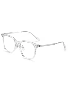 透明鏡框眼鏡 - 白色 - 查看 1