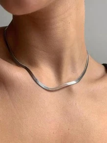 1Pc Hip Hip Snake Bone Design Chain Necklace For Women Men For Street Stainless Steel Jewelry Gift For Men Fashionable