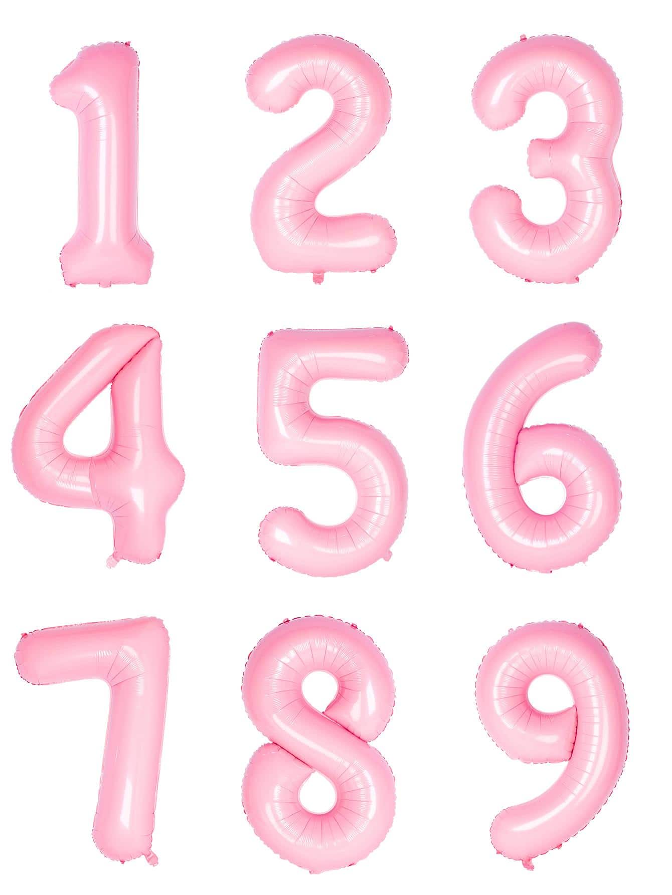 Globo De Número Decorativo 1 Pieza Rosa Para Fiestas De Cumpleaños, Decoraciones De Aniversario Con Globo Grande De 32 Pulgadas - Rosa - Ver 1