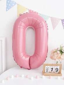 Globo De Número Decorativo 1 Pieza Rosa Para Fiestas De Cumpleaños, Decoraciones De Aniversario Con Globo Grande De 32 Pulgadas - Rosa - Ver 2
