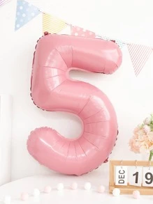 Globo De Número Decorativo 1 Pieza Rosa Para Fiestas De Cumpleaños, Decoraciones De Aniversario Con Globo Grande De 32 Pulgadas - Rosa - Ver 6