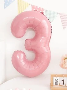 Globo De Número Decorativo 1 Pieza Rosa Para Fiestas De Cumpleaños, Decoraciones De Aniversario Con Globo Grande De 32 Pulgadas - Rosa - Ver 5