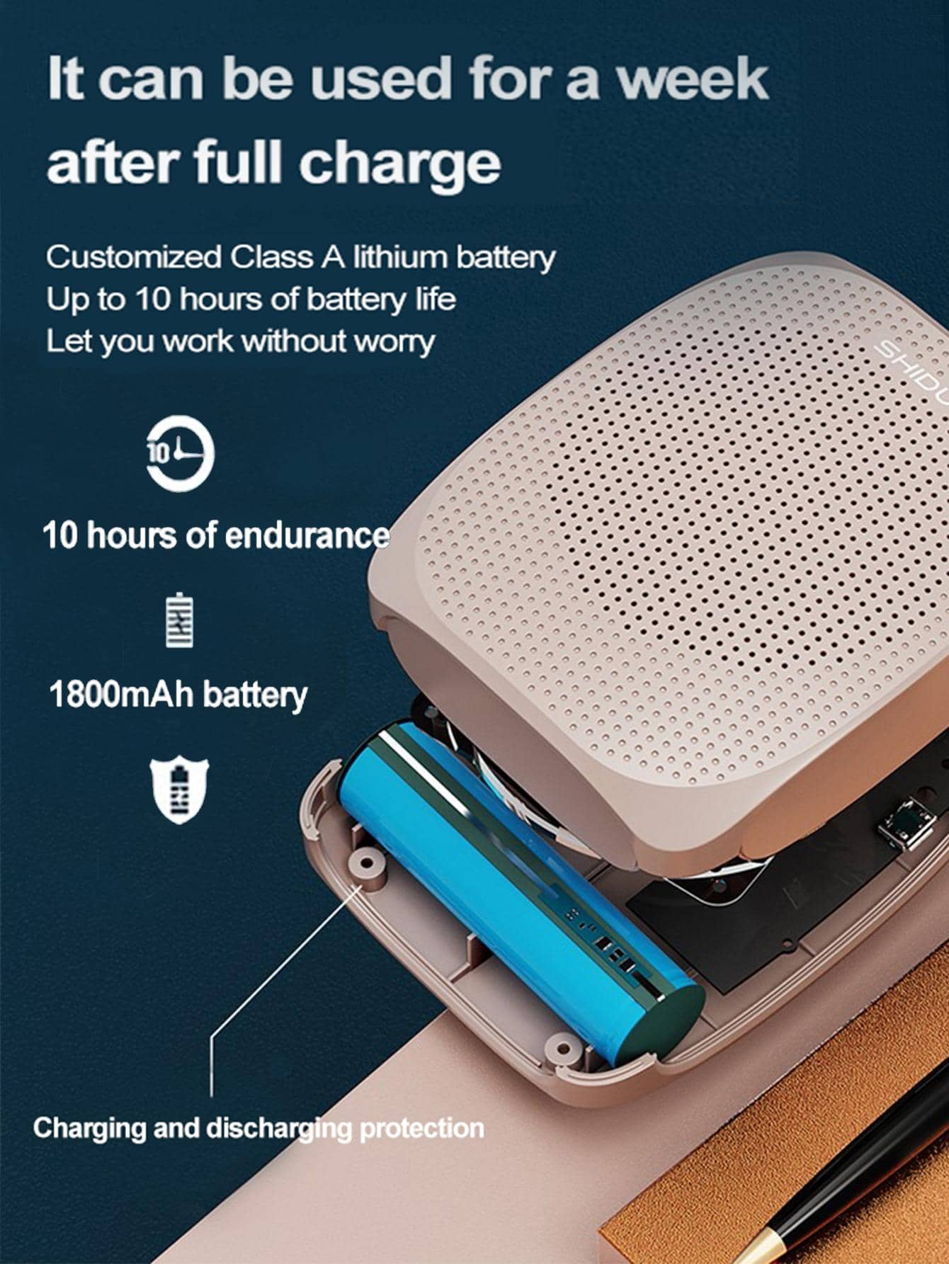 ZOWEETEK615 Voice Amplifier With UHF Wireless Microphone Headset, 10W