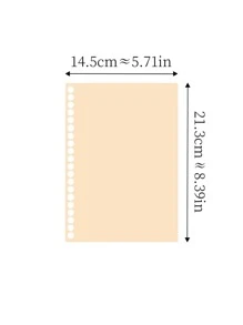2入組a4/b5/a5筆記本,可拆卸頁面,厚雙面橫式頁面,彩色封面,拆卸時手不會受傷,橫線也可更換 - 黃色 - 查看 6