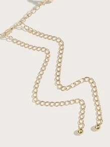 1 件金色镂空钢圈可调节加大码女式腰带，适合礼服、派对、婚礼、音乐节夏季、学校秋季、秋季、万圣节 - 金色 - 查看 3