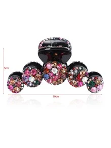 Rhinestone Decor Hair Claw Cute,Dopamine Claw Clips Hair Clips Hair Jaw Clip Hair Clamps Hair Clutch Hair Catcher Clip Fall Winter Hair Accessories For Women For Vacation Outfits Woman - Multicolor - View 4