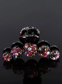 Rhinestone Decor Hair Claw Cute,Dopamine Claw Clips Hair Clips Hair Jaw Clip Hair Clamps Hair Clutch Hair Catcher Clip Fall Winter Hair Accessories For Women For Vacation Outfits Woman - Multicolor - View 2