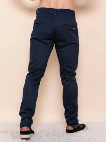 Men Pants - Navy Blue - View 2