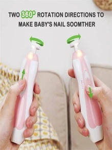 1set Kids Baby Nail Trimmer Electric Baby Manicure Pedicure Nail Clippers Cutter Scissors Care Set - Blue - View 4