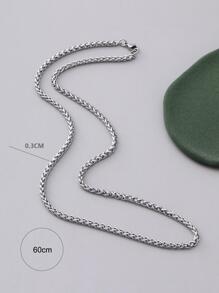 1入組極簡鏈條DIY首飾配件 - 銀色 - 查看 3