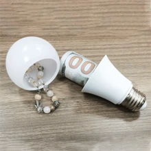 1pc Light bulb Shaped Money Box, Creative Plastic Money Box For Home - White - View 1