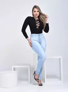 Women Jeans - Baby Blue - View 6