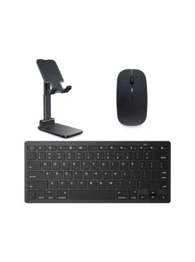 Teclado + Mouse Bluetooth E Suporte Para Galaxy Tab S6 Lite - Preto - Visão 2