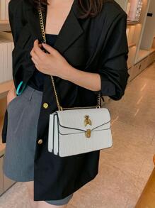 Bolsa de corrente Feminina de Luxo com padrão de Crocodilo Fashion para festas, Bolsa de Ombro Crossbody Versátil de Alta Qualidade