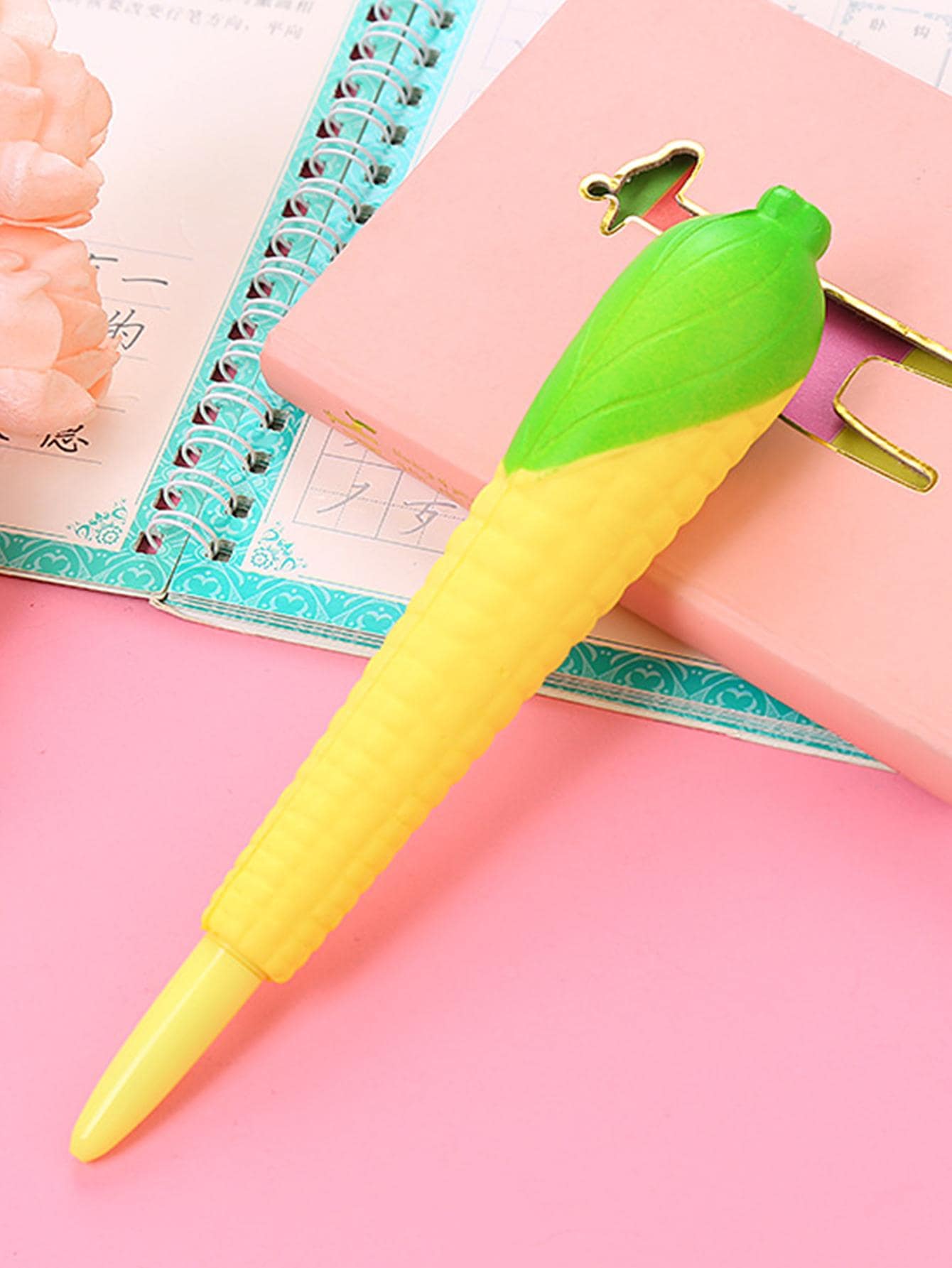 1pc Corn Design Gel Pen, Modern Portable Gel Pen For Student - Yellow - View 1
