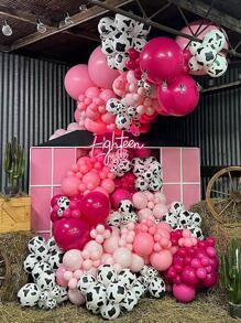 139pcs Cow Print Balloon Arch Garland Kit For Kids, Party, Girl Birthday Party Supply, Wedding Decoration - Multicolor - View 1