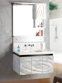 1roll Marble Pattern Wall Paper, Modern PVC Waterproof Wall Adhesive Roll For Home Decoration, Renovation Stickers Peel Wall Panels, Wall Paper, Wallpapers, Spring Decoration Items Refresh Your Home, Rama Decoration Stickers - Black and White - View 6