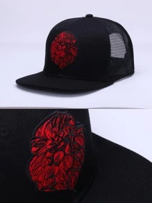 Mũ bóng chày thêu họa tiết nam đường phố - màu đen - Xem 4