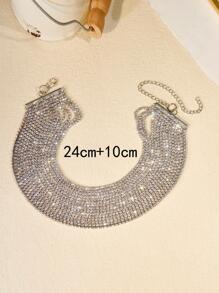 Rhinestone Decor Layered Necklace