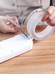 1 Roll Multi-purpose High Viscosity Nano Double Sided Tape With Hooks And Acrylic Adhesive, Residue-free, High Temperature And Waterproof Nano Gel Tape - Clear - View 1