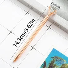 1支裝鑽石裝飾隨機圓珠筆，學生創意多用途書寫筆 - 彩色 - 查看 9
