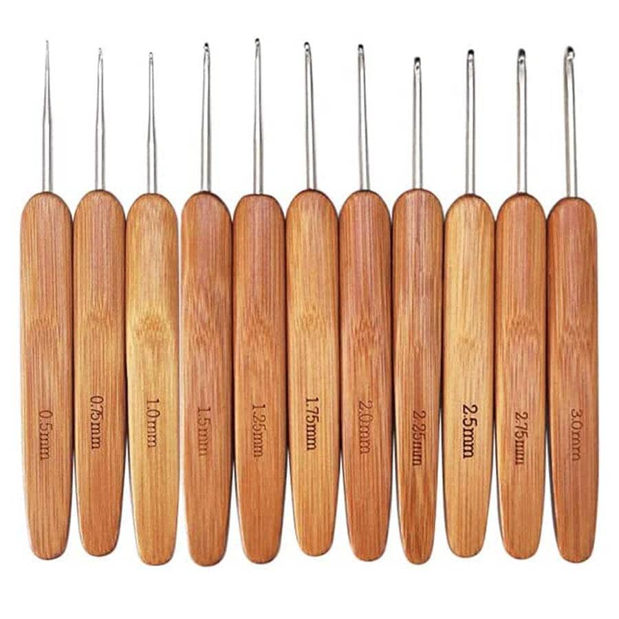 11 cái Cây tre Móc Len - Nhiều màu - Xem 1