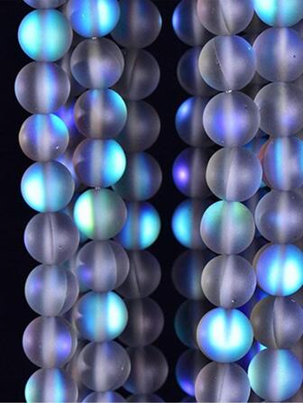 Gray Mystic Aura Quartz Gemstone Frosted Matte Titanium Round Loose Spacer Beads 15 inch Full Strand Crystal Healing Power Quartz