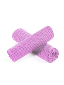 1pc Purple Sweat Absorption Quick Drying Yoga Towel - Purple - View 3