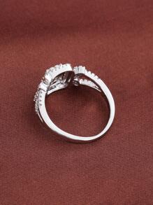 Nhẫn Trang Trí Đá Cubic Zirconia - Bạc - Xem 3