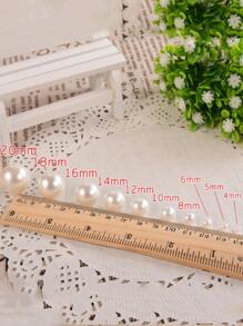 30g白色珍珠珠子適用於珠寶製作3MM至20mmABS珍珠鬆動圓形珍珠珠子