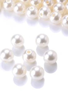30g白色珍珠珠子適用於珠寶製作3MM至20mmABS珍珠鬆動圓形珍珠珠子