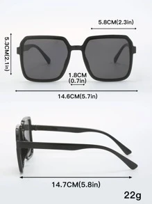 3 副方形鏡框時尚眼鏡，打造時尚復古外觀 - 彩色 - 查看 7