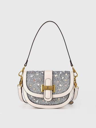 YP 迷你馬鞍包字母細節翻蓋石頭細節