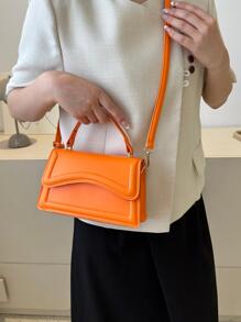 Túi vuông có nắp màu cam neon nhỏ ngộ nghĩnh - trái cam - Xem 4