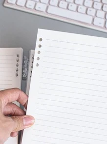 MOKA 1入組卡通圖形活頁夾活頁日記本，可愛學生多用途活頁筆記本 - 彩色 - 查看 3