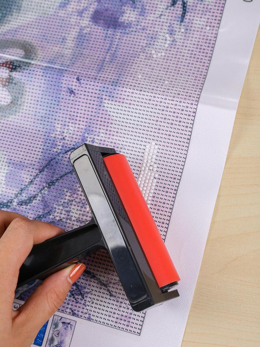 1pc Diamond Painting Roller Applicator To Firmly Press Diamonds - Red - View 1